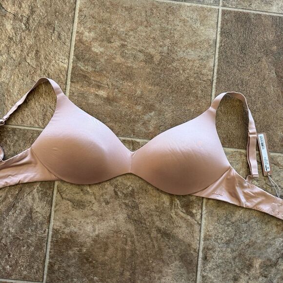 Skims Wireless Form Push-up Plunge Bra Clay Size 34DD - Picture 4 of 6